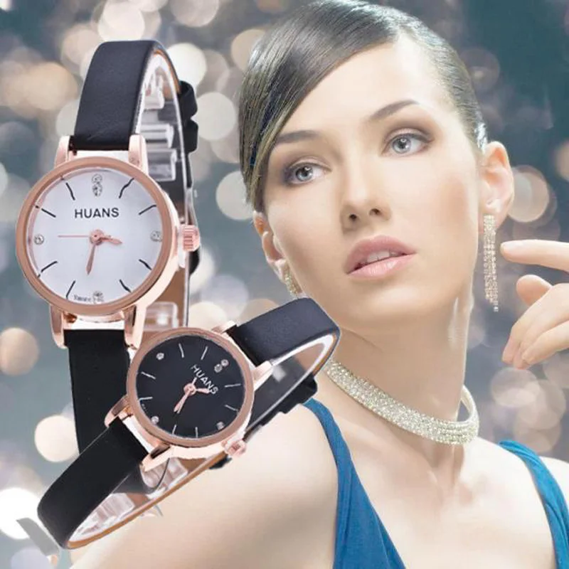 Женские часы Relogio Feminino новые роскошные модные с кожаным ремешком нейтральные
