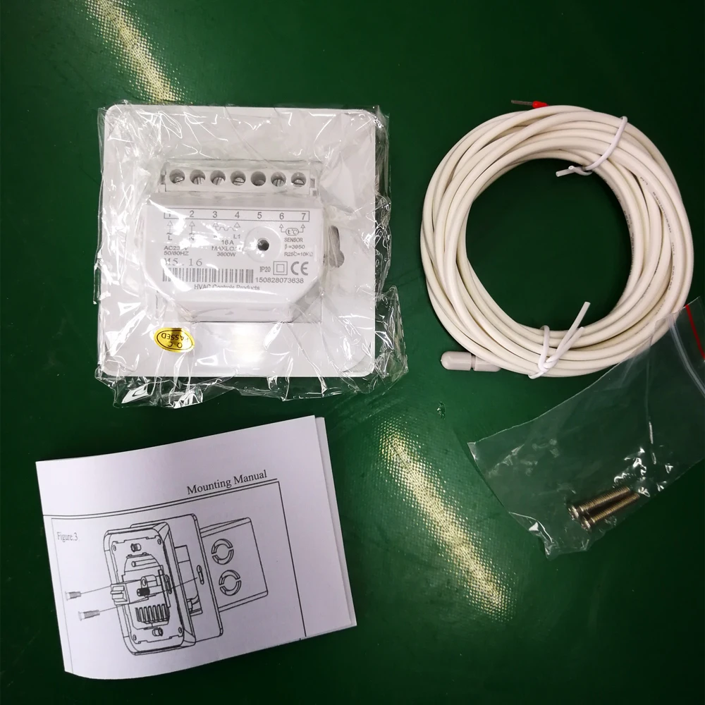 Термостат для теплого пола RTC70 16 А с датчиком температуры|temperature controller|mechanical