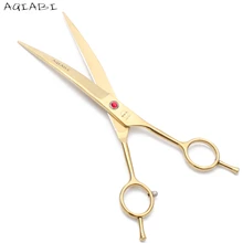 A4002/4102 " AQIABI JP сталь вниз изогнутый Профессиональный грумминг ножницы собаки кошки Животные ножницы для животных стрижка резка ножницы