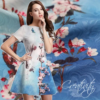 

Autumn digital printing jacquard fabric cheongsam skirt blouse jacket shirt fabric clothing fabrics