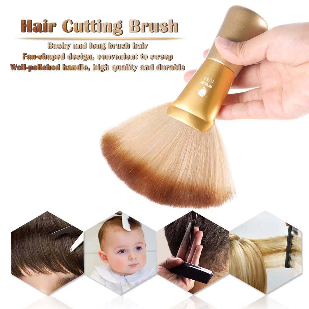 Professional Barber Hair Cutting Neck Clean Sweep Brush Fan-shaped Hairdressing Neck Cleaning Brush Hairbrush Styling Tool