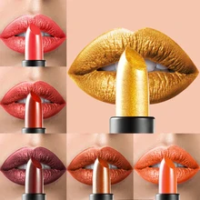 Металлическая губная помада матовая телесная длительное увлажнение водостойкая губная помада блеск сексуальный цвет увлажняющий Макияж для губ