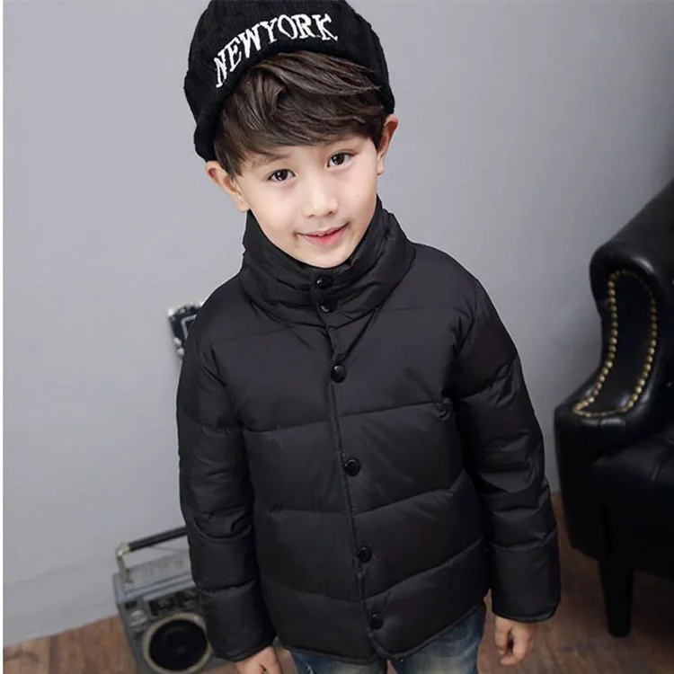 Корейская детская одежда пуховик пуховик модная куртка для мальчиков с воротников пальто с пухом для мальчиков и девочек