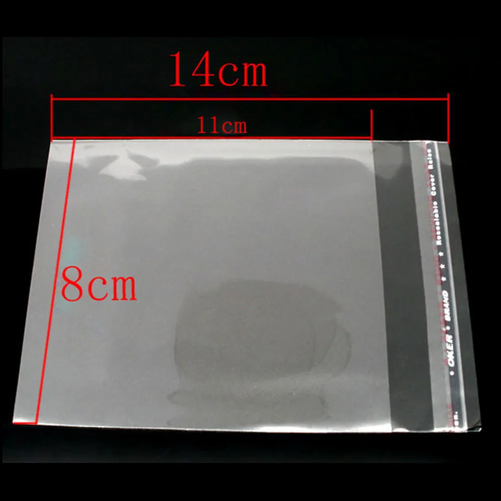 

8SEASONS 200 Clear Self Adhesive Seal Plastic Bags 14x8cm (B08676)