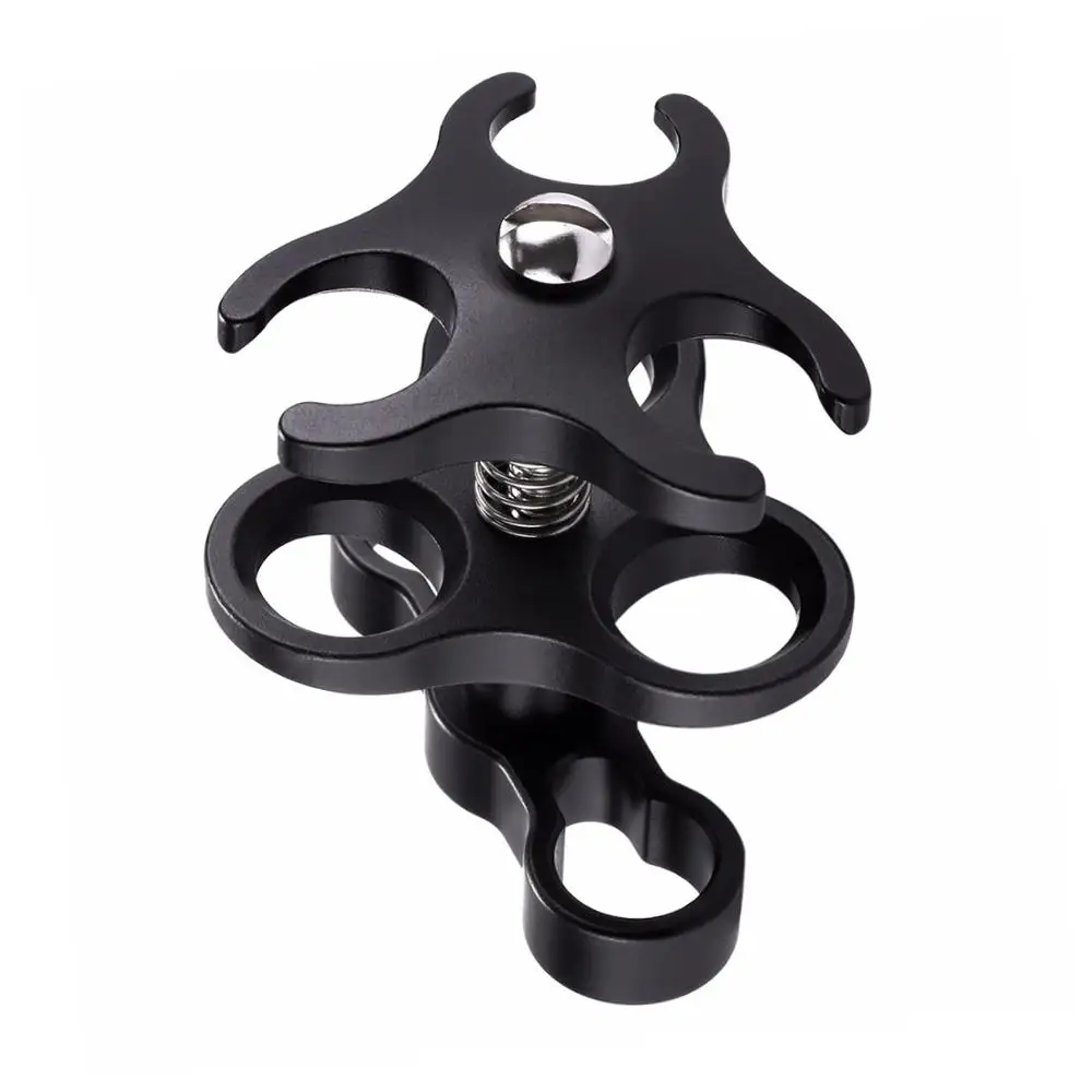 XT-XINTE Aluminum CNC 1 inch Ball Butterfly Clip Diving Lights Arm Connected Accessories 360 Degree Clip Adapter Bracket Holder for Underwater Photography Long Clip Version 2 Pcs XT-XINTE Aluminum CNC 1 inch Ball Butterfly Clip Diving Lights Arm Connected Accessories 360 Degree Clip Adapter Bracket Holder for Underwater Photography Long Clip Version 2 Pcs