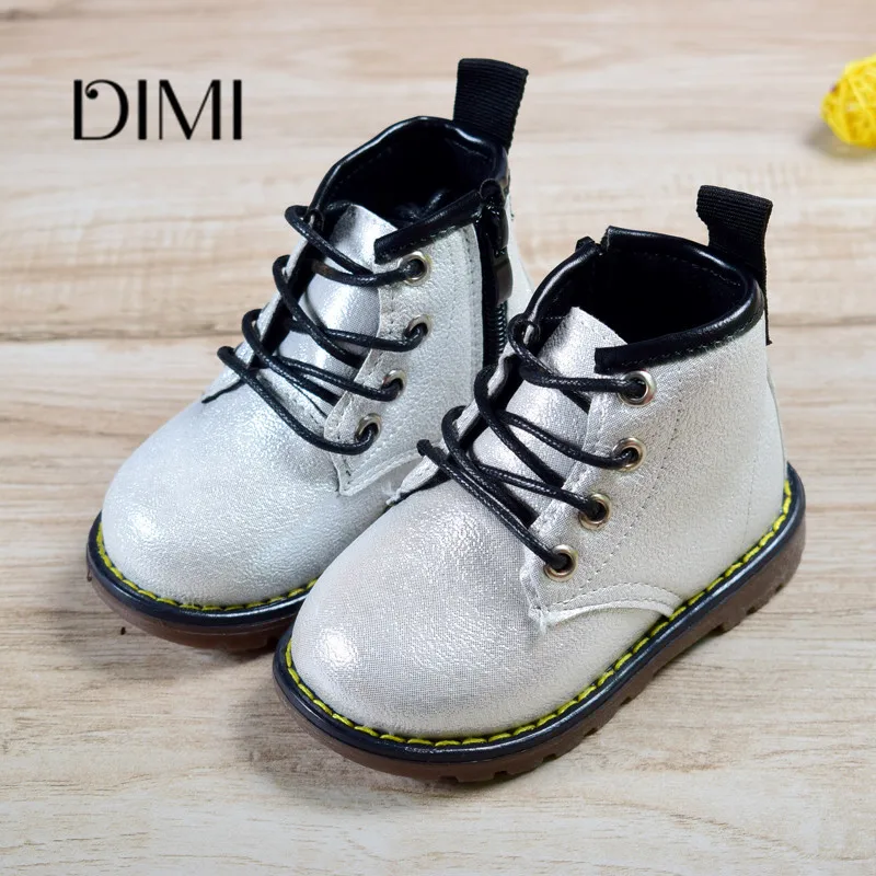 

2018 New Autumn Kids Boots Leather Boys Girls Boots Toddler Boots For Kids Lace-up Non-slip Waterproof Fashion Children's Boots