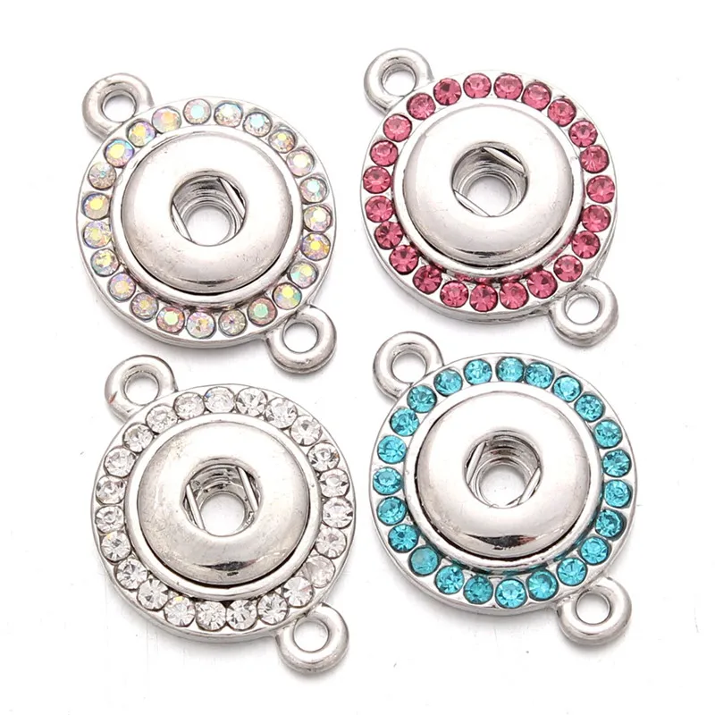 10pcs/lot Snap Jewelry Findings Accessories Crystal 12mm Snap Buttons
