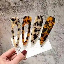 Модные Простые заколки для волос акриловый Леопардовый принт зажимы для слов для женщин девушек боковой зажим для волос аксессуары для укладки