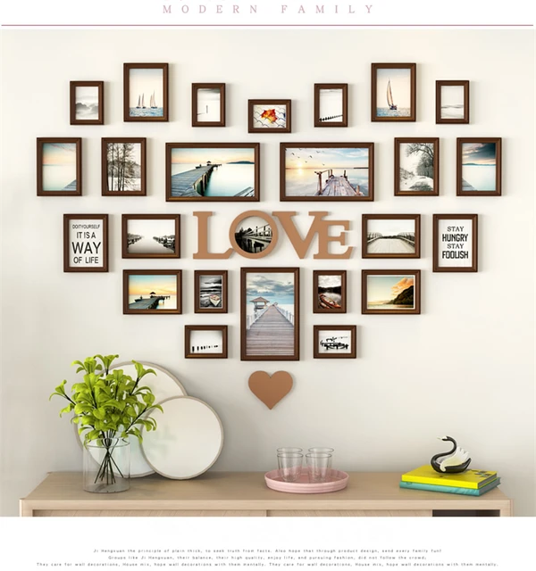 Set Cornici Legno Ideen Mit Herz - 4 Pezzi Rotonde Per Dipingere | Decorazione Fai Da Te - Foto 11