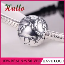 Серебряный Galaxy Globle серебряный зажим Бусины Подходят аутентичный браслет серебро 925 оригинальные подвесные шармы DIY ювелирные изделия