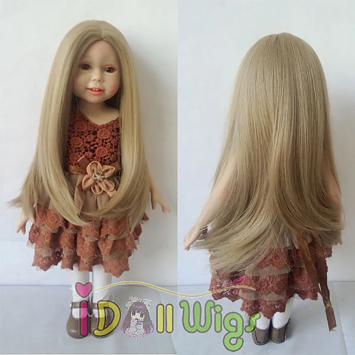 

Natural Color Soft Straight Synthetic Hair Wig for 18'' Height American Girl Doll with 26cm Head Circumference
