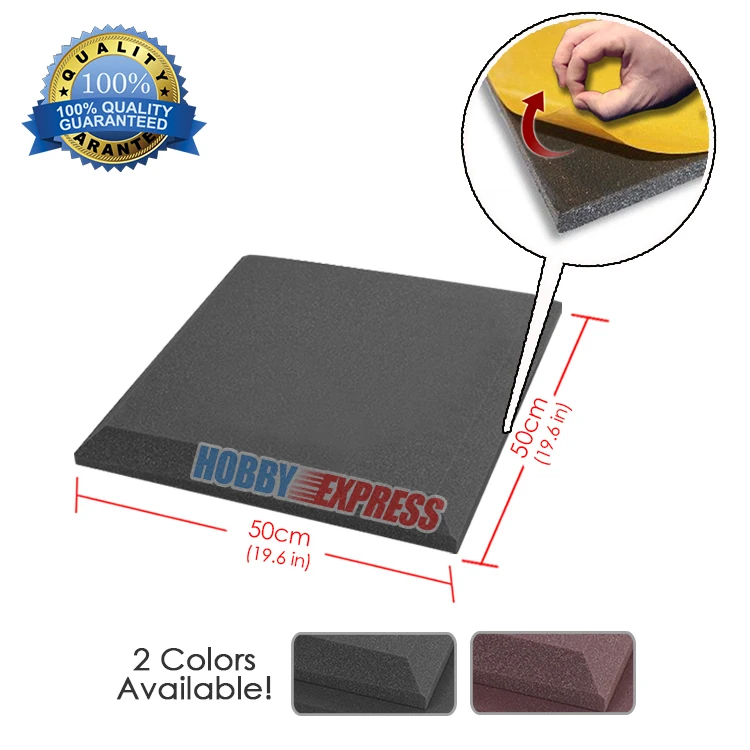 Goedkoop Arrowzoom Platte Schuine Adhesive Akoestische Foam Studio Tegel Geluidsabsorptie Panel 50x50x5 cm (19.6x19.6x1.9 in) KK1055