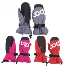 1 пара унисекс лыжные перчатки, защита от ветра снегоход сноуборд перчатки мотоциклетные зимние спортивные лыжные теплые перчатки для лыжного спорта перчатки