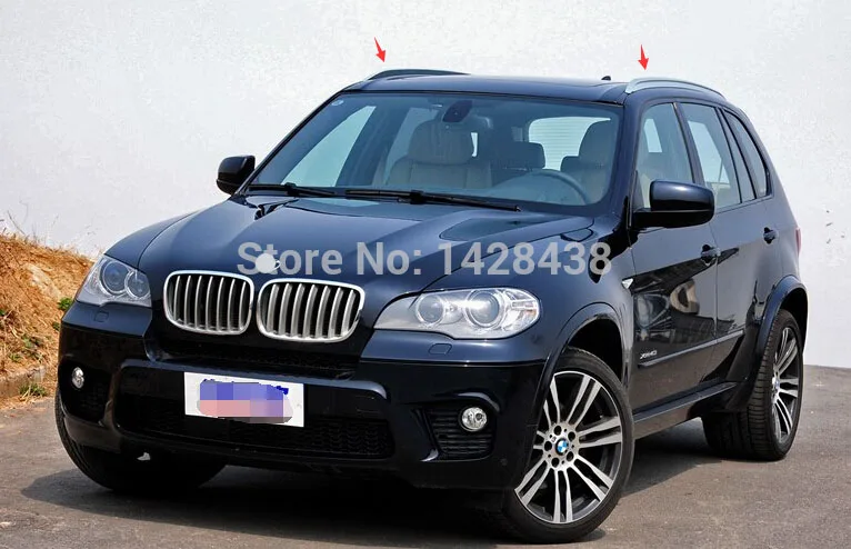 Серебряные боковые рельсы для багажника на крышу для BMW E70 X5 2006-2013 OEM Заводской стиль