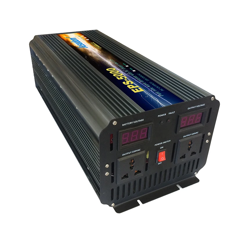 UPS 5000 Вт/5 кВт Солнечный безсеточный инвертор чистая волна мощность перенапряжения 10 кВт DC24V 48 В к AC220V AC230V 50 Гц UPS функция зарядное устройство переменного тока