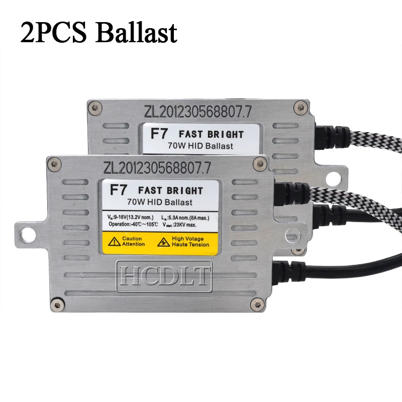 HCDLT 12V AC 70W DLT F7 Fast Bright Quick Start HID Slim Xenon Ballast DLT F7T Reactor Ignition Block For 70W HID Headlight Kit (1)