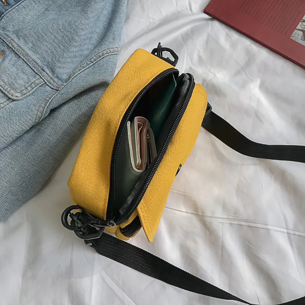 Сумки для женщин Женская Холщовая Сумка через плечо модная маленькая квадратная сумка на молнии сумка для отдыха и путешествий