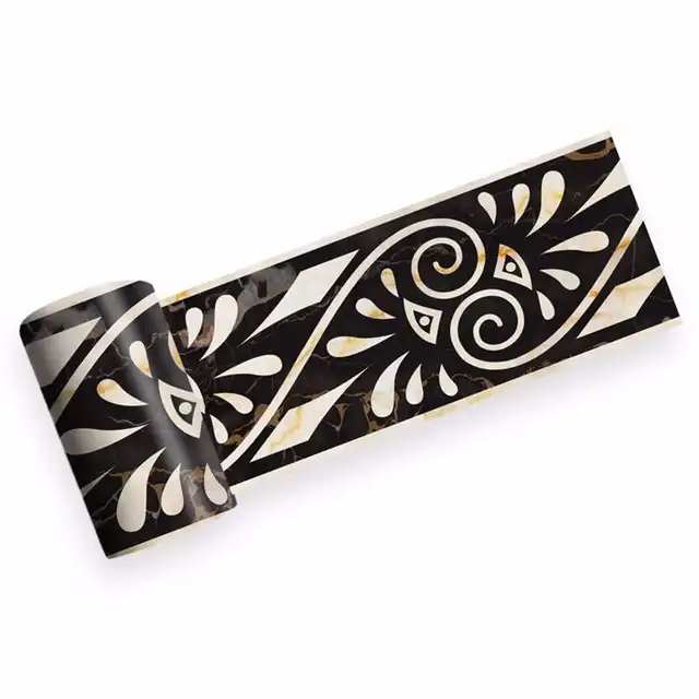 2M 3D Self adhesive Wall Stair Floor Border Tile Sticker Waist Lines