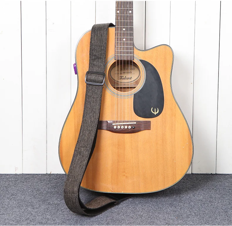 Adjustable Guitar Strap Belt Cotton & Linen Soft Belt PU Leather With