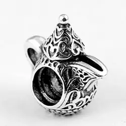 Новый 925 пробы серебряный шарик Шарм Винтаж ажурные узор чай горшок Бусины Fit Pandora браслет Diy ювелирных изделий