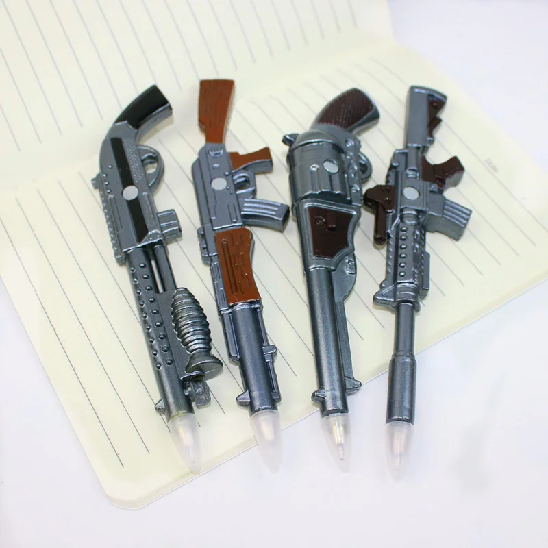 

4pcs/lot Creative simulation pistol weapons Ball-point pen Fridge magnets Kawaii stationery office school supplies kids gift toy