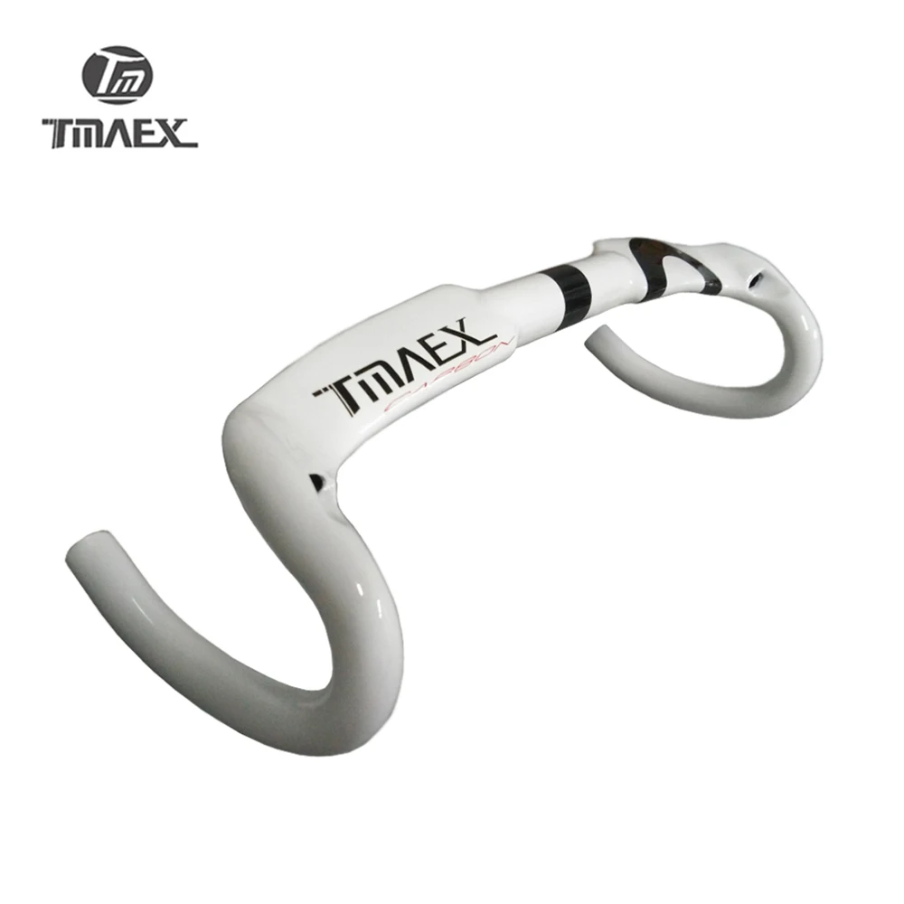 Руль Tmaex из углеродного волокна для дорожного велосипеда руль запчасти белый