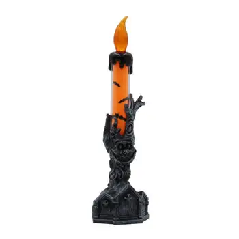 

2018 New Arrival Halloween Decorative Props LED Electronic Candle Lamp With Button Batteries Decoeation In The Sitting Room Path
