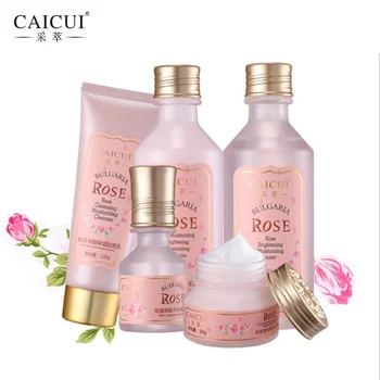 

CAICUI Beauty Set Women Rose Moisturizer Skin Care Suit Set Skin Bright Smooth Whitening Anti Wrinkle SoftCare Face Care Set