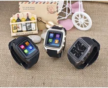 Hot Selling X01 Android 4.4 2G/3G Smart Bluetooth Watch Phone 1.3GHZ MTK6572 Dual Core 4GB ROM 3MP Camera Pedometer Heart Rate