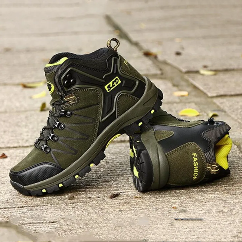 

Outdoor High Hiking Shoes Men Mountain Climbing Waterproof Walking Boots Anti-Skid Sneakers Comfortable Travel