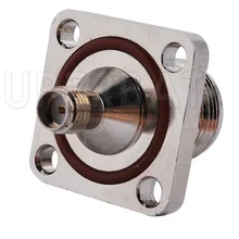 Superbat 5 шт. SMA-N адаптер внутренний разъем SMA к N Jack фланец/панель с уплотнительным кольцом прямолинейный адаптер