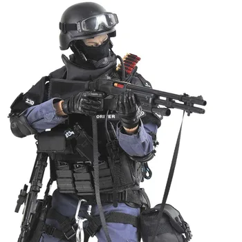 12 ASSUALTER Special Soldier Action Figure 1/6 Scale SWAT Soldier Models Army Toys Collection Boys Toys for Children Gift 1 6 scale movable 3 style 12 swat black uniform military army combat game toys soldier set action figure model toys
