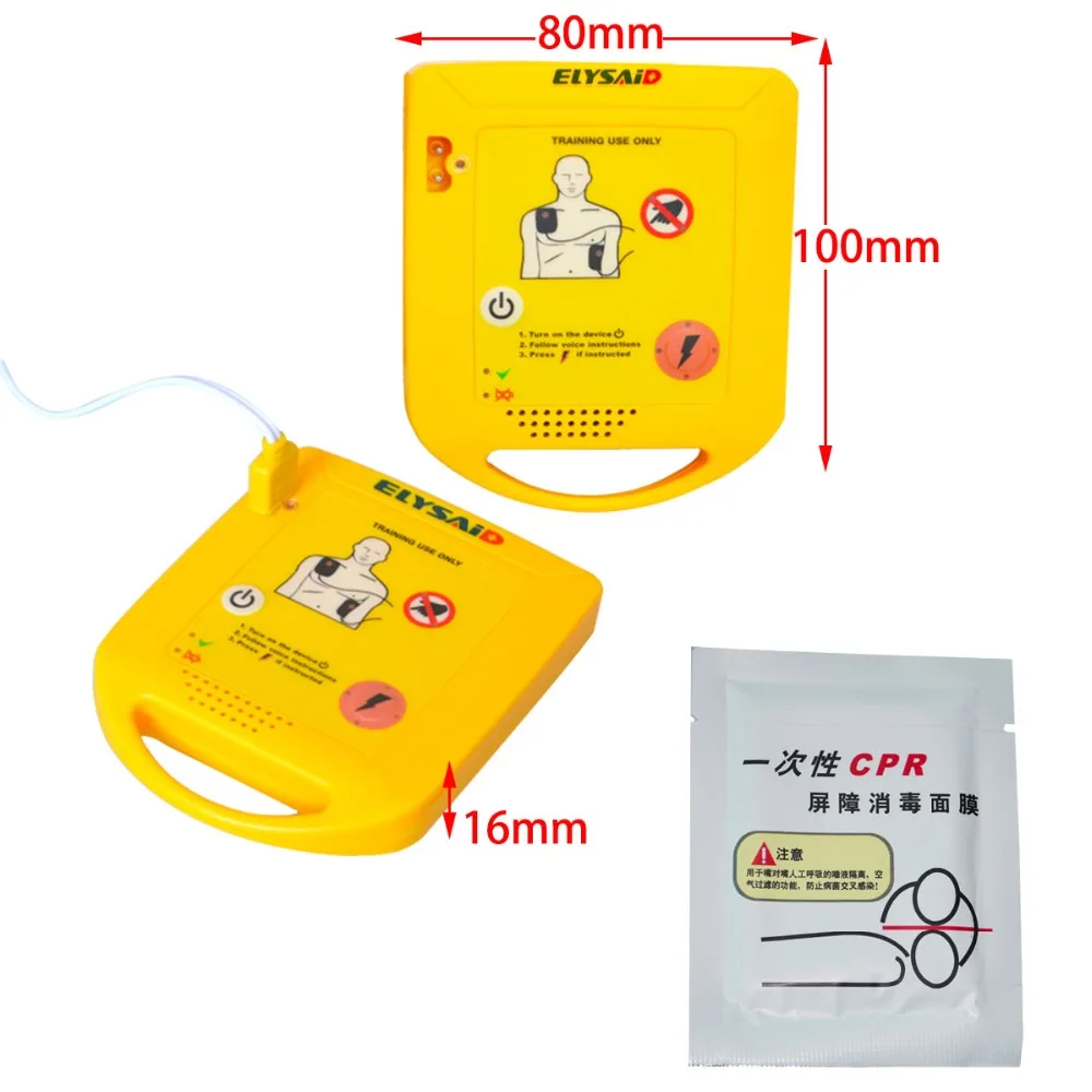 Мини-тренажер AED XFT для первой помощи, Тренировочный Набор для обучения на английском языке+ 1 защитный чехол для лица Cpr