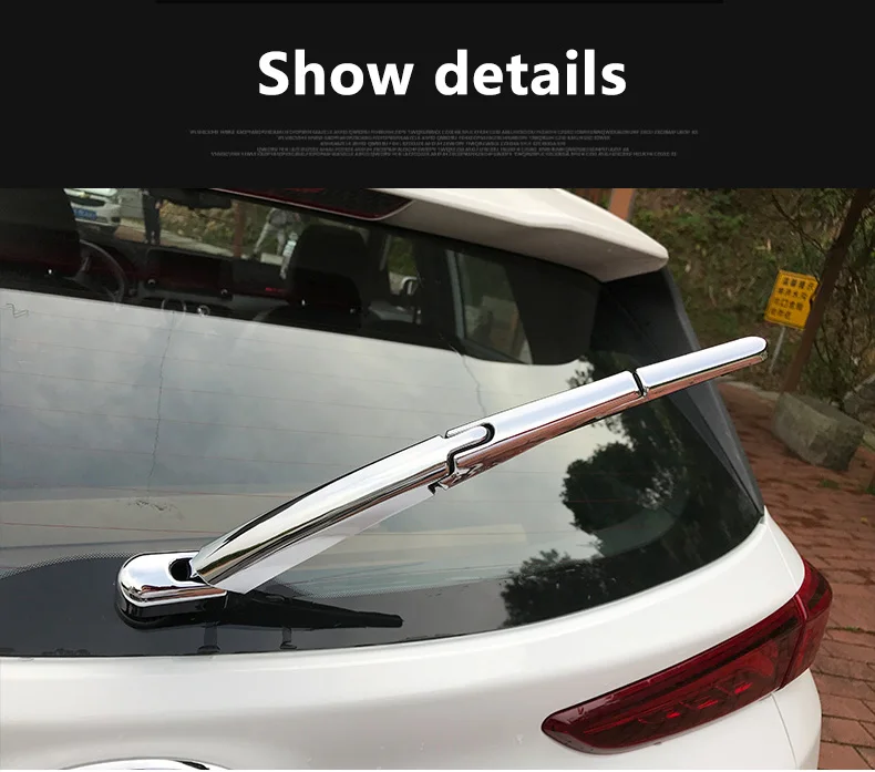 Для hyundai Kona Encino ABS Хромированная Автомобильная Щетка стеклоочистителя заднего багажника, стеклоочиститель, накладка, насадка для украшения, аксессуары