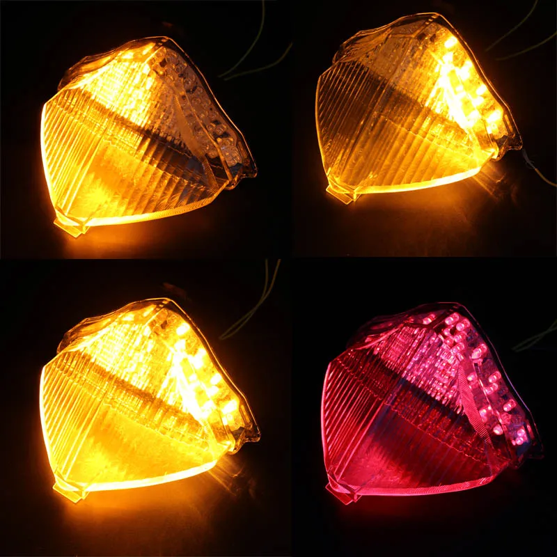 Nuoxintr Rear Tail Light Brake Turn Signals LED Light For Yamaha YZF R1 2004 2005 2006 Tail Light Brake Flasher Lamp