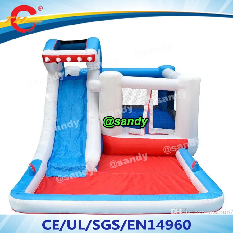 

free air ship to door,Shark Park Inflatable Bouncer,inflatable bouncy jumper Slide With Water Pool