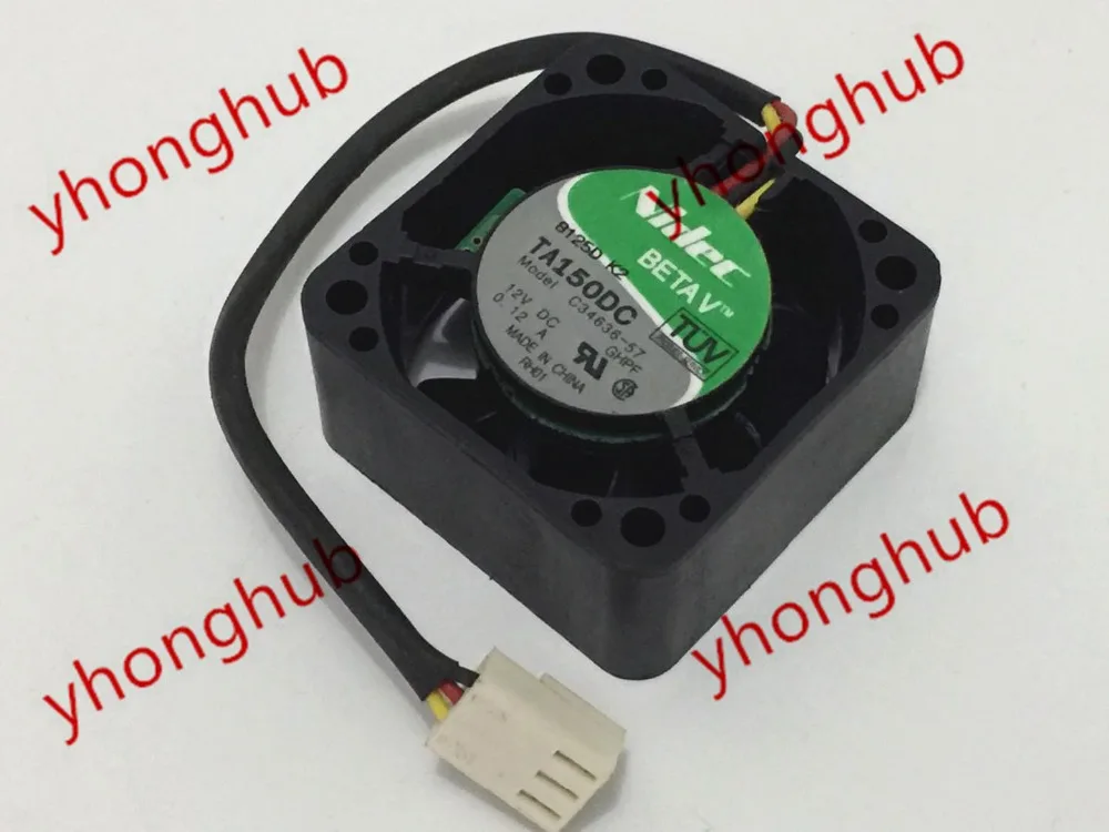 

NIDEC TA150DC C34636-57 GHPF DC 12V 0.12A 3-wire 40X40X20mm Server Cooling Fan