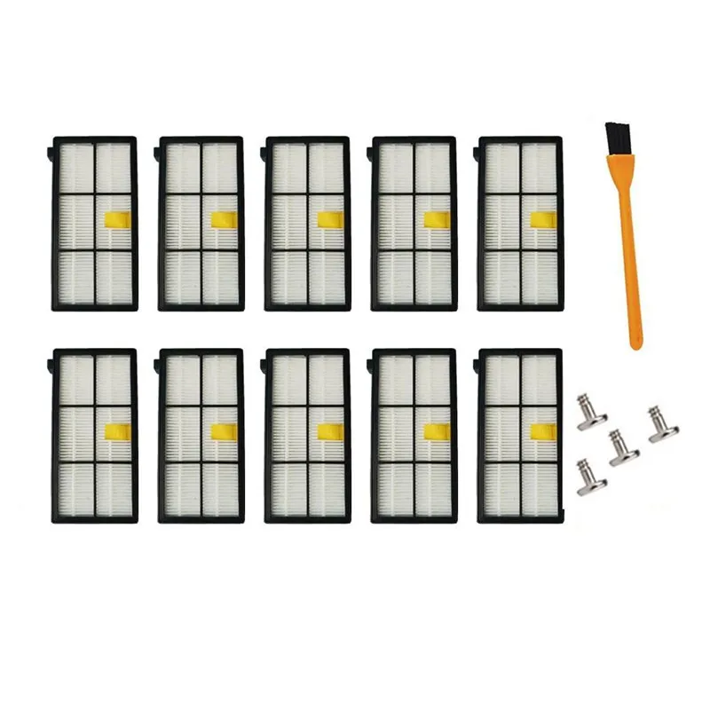 

10 hepa filter + 1 brush + 4 side brush Screws kit for iRobot Roomba 800 900 Series 870 880 980 Vacuum Cleaner Accessories parts