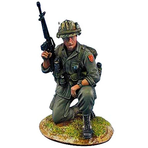 1/35 масштаб неокрашенные полимерные фигурки США 25 й дивизии стрелы на коленях с M 16