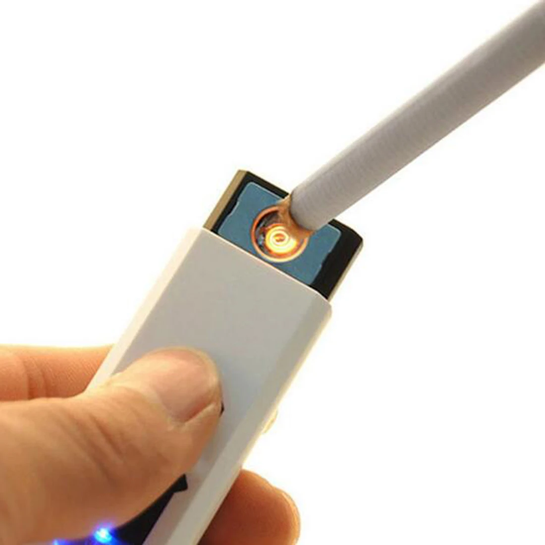 New Hot Portable Electronic Usb Rechargeable Lighter Flameless Cigar Cigarette Lighter Silent Windproof Gadget