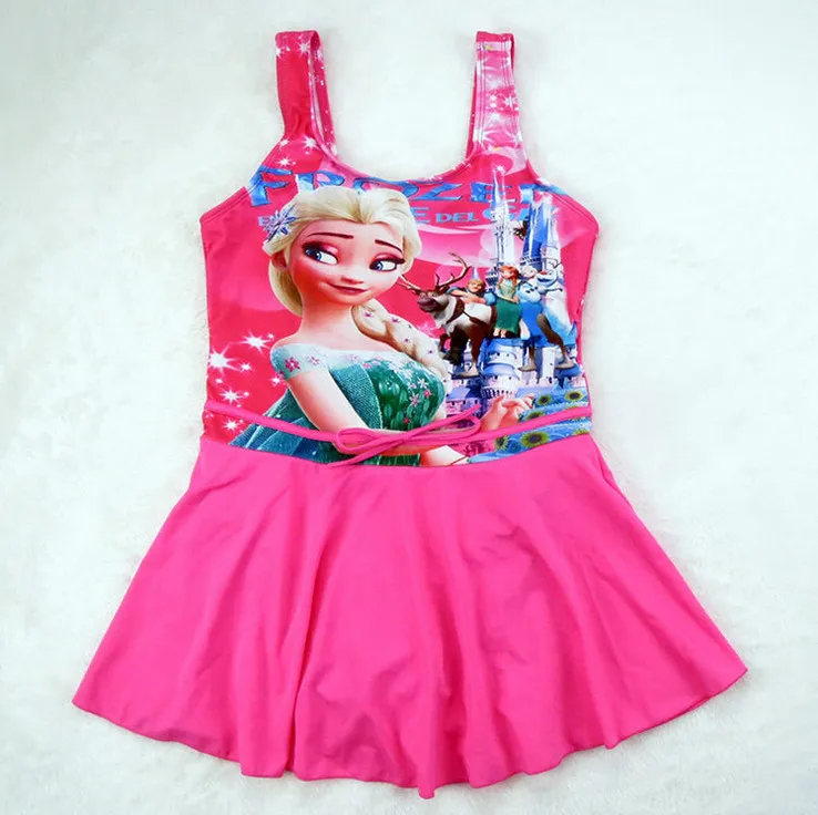 

2019 Girls 6-14Y Swimsuit Anna&Elsa One Piece Children Swimwear Baby Swimsuit Bathing Suit Summer Style For Kids