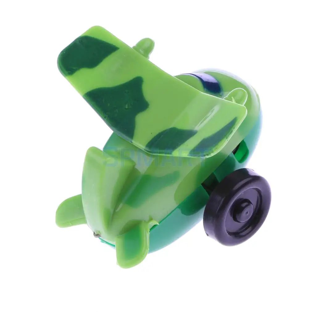 Baby Kids Cartoon Plastic Wind up Plane Toy Clockwork Airplane Aircraft