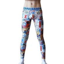 Брендовые мужские кальсоны из хлопка, мужские теплые штаны, тонкая эластичная линия, мужское модное сексуальное нижнее белье, обтягивающие леггинсы, кальсоны, размер XXL