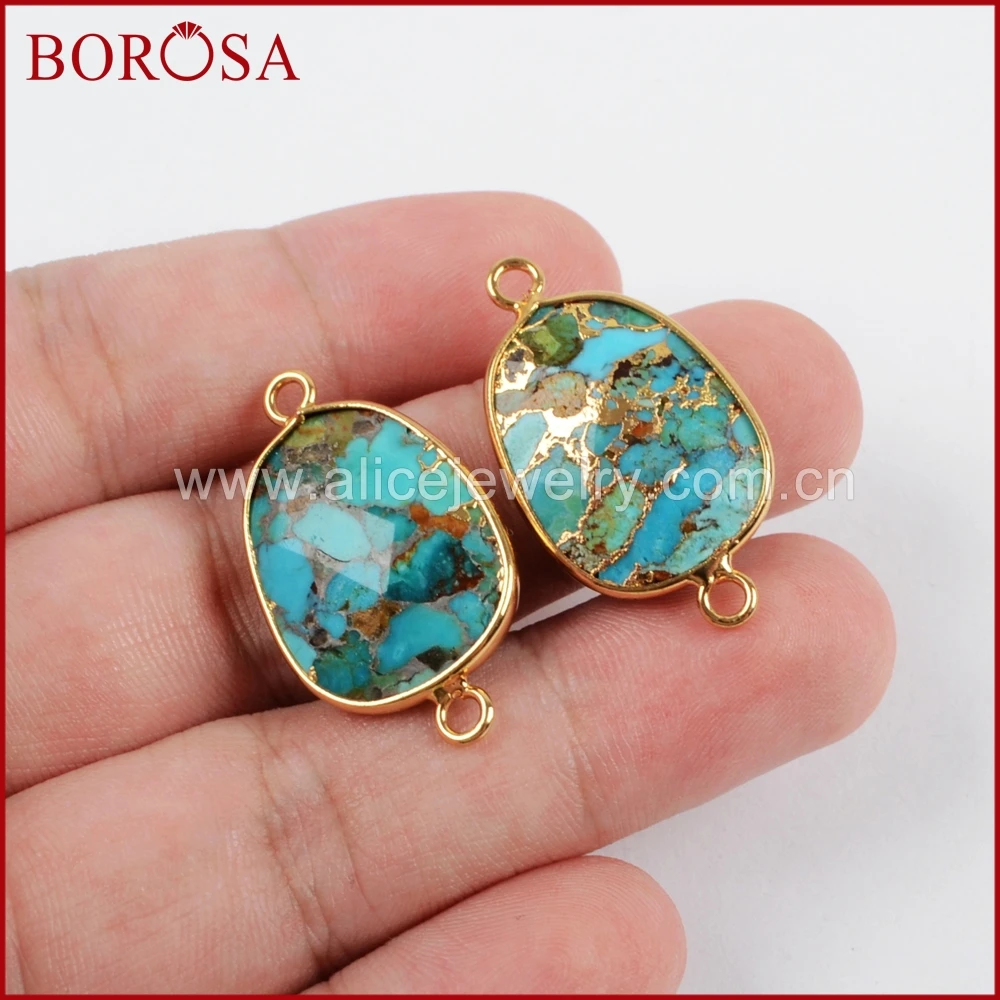 BOROSA 5/10 шт. золотого цвета свободная форма медная фоторазъем двойные втулки из