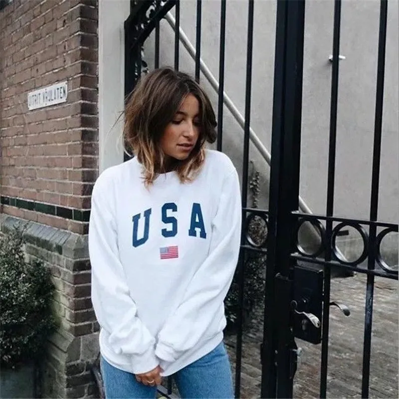 sweat shirt femme americain