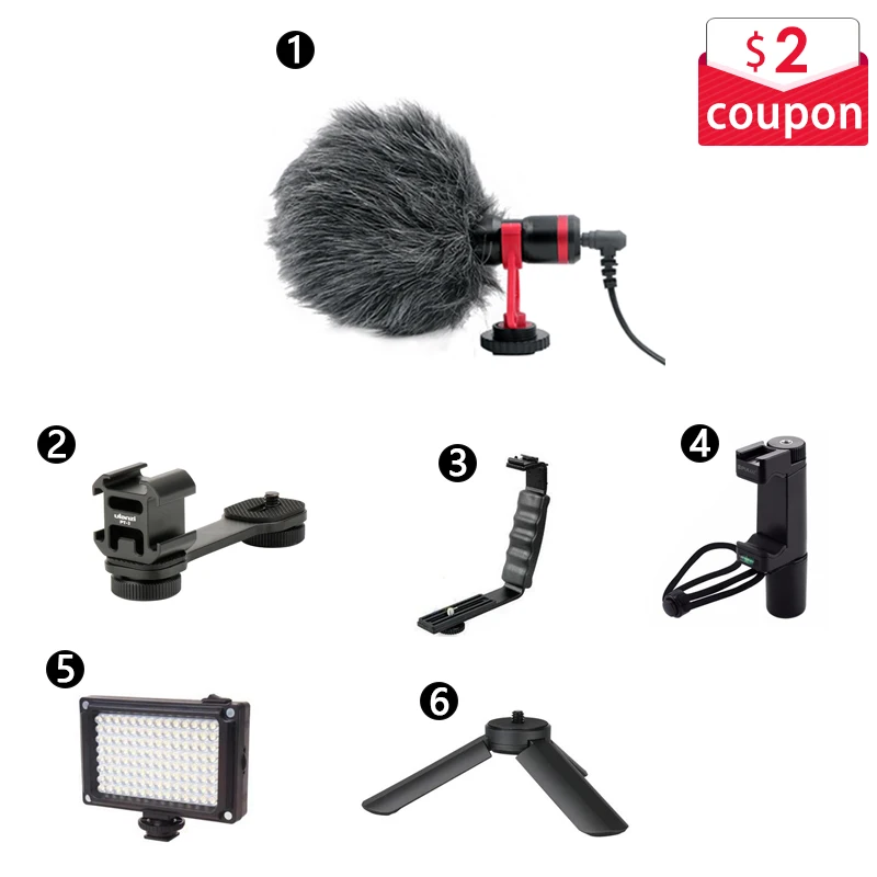 

DSLR mic Video Microphone Youtube Vlogging Recording Mic for iPhone HuaWei DJI Osmo ZHIYUN Smooth Q Canon Sony DSLR