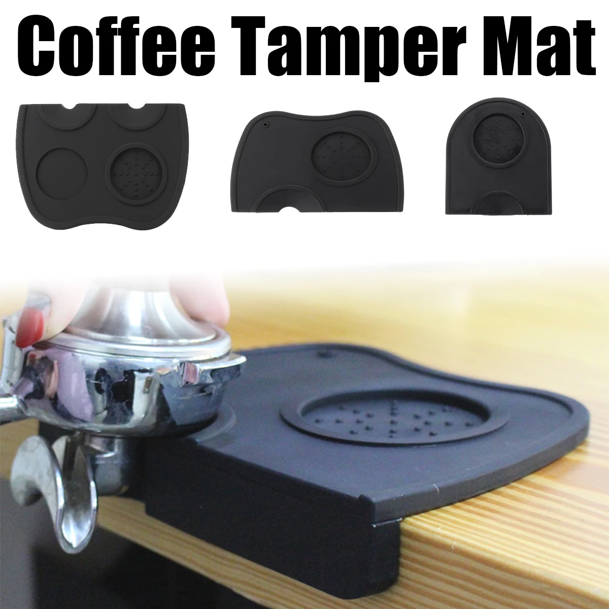 Espresso Coffee Tamper Mat Rubber Irregular Holder Pressed Powder Anti