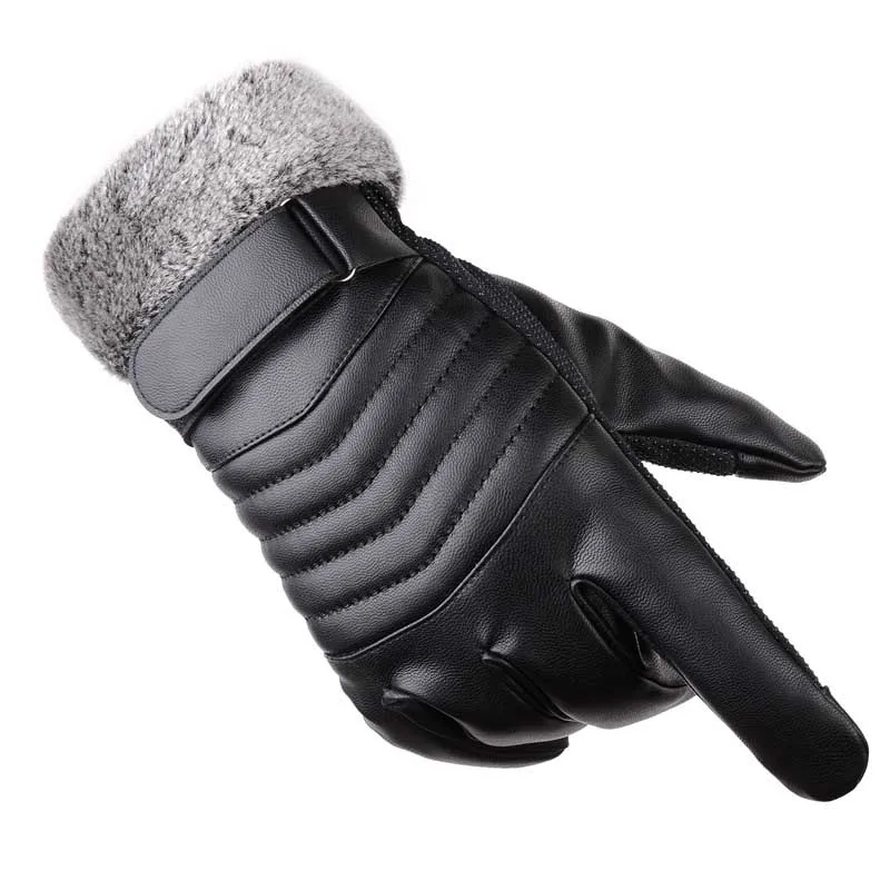 Мужские перчатки на холодную погоду с сенсорным экраном на открытом воздухе водонепроницаемые термоветрозащитные зимние Искусственные