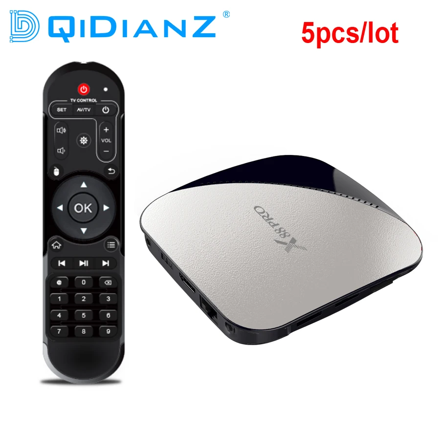 

5PCS X88 Pro Android 9.0 TV Box RK3318 Quad Core 4GB 64GB Max 2.4G/5G Dual WiFi USB3.0 4K HDR H.265 Media Player X88PRO Box