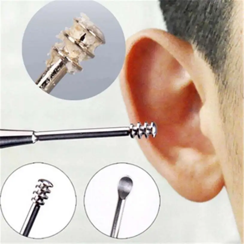 HOT SALE Stainless Steel Portable Earpick Ear Care Tools Safe Ear Spoon Digging Cleanning Tools Random